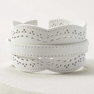 WHBM Cutout GENUINE Leather Cuff Bracelet